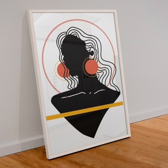 Modern Abstract Woman Wall Art Print Unframed - Picture 4 of 10
